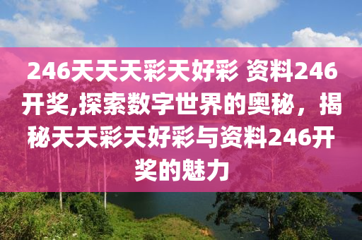 二四六天天彩246cn,二四六天天彩的魅力与探索，走进神秘的数字世界246cn