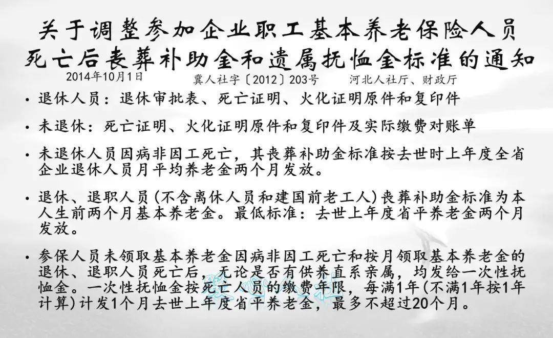 河北省丧葬费抚恤金最新规定,河北省丧葬费抚恤金最新规定详解